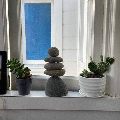 5-Stone Cairn Garden Statue