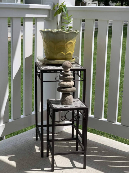 7-Stone Cairn Garden Statue