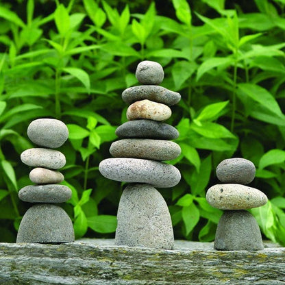 7-Stone Cairn Garden Statue