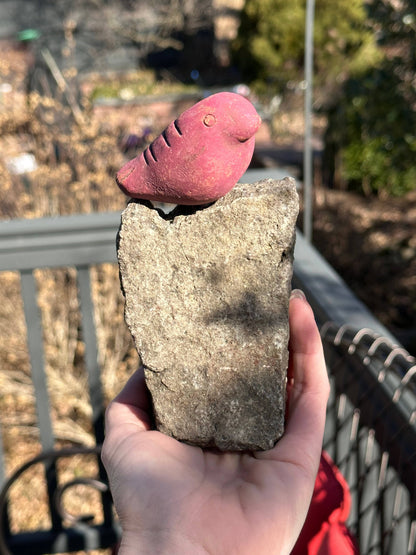 Mini Birds On Rocks Stone Statues