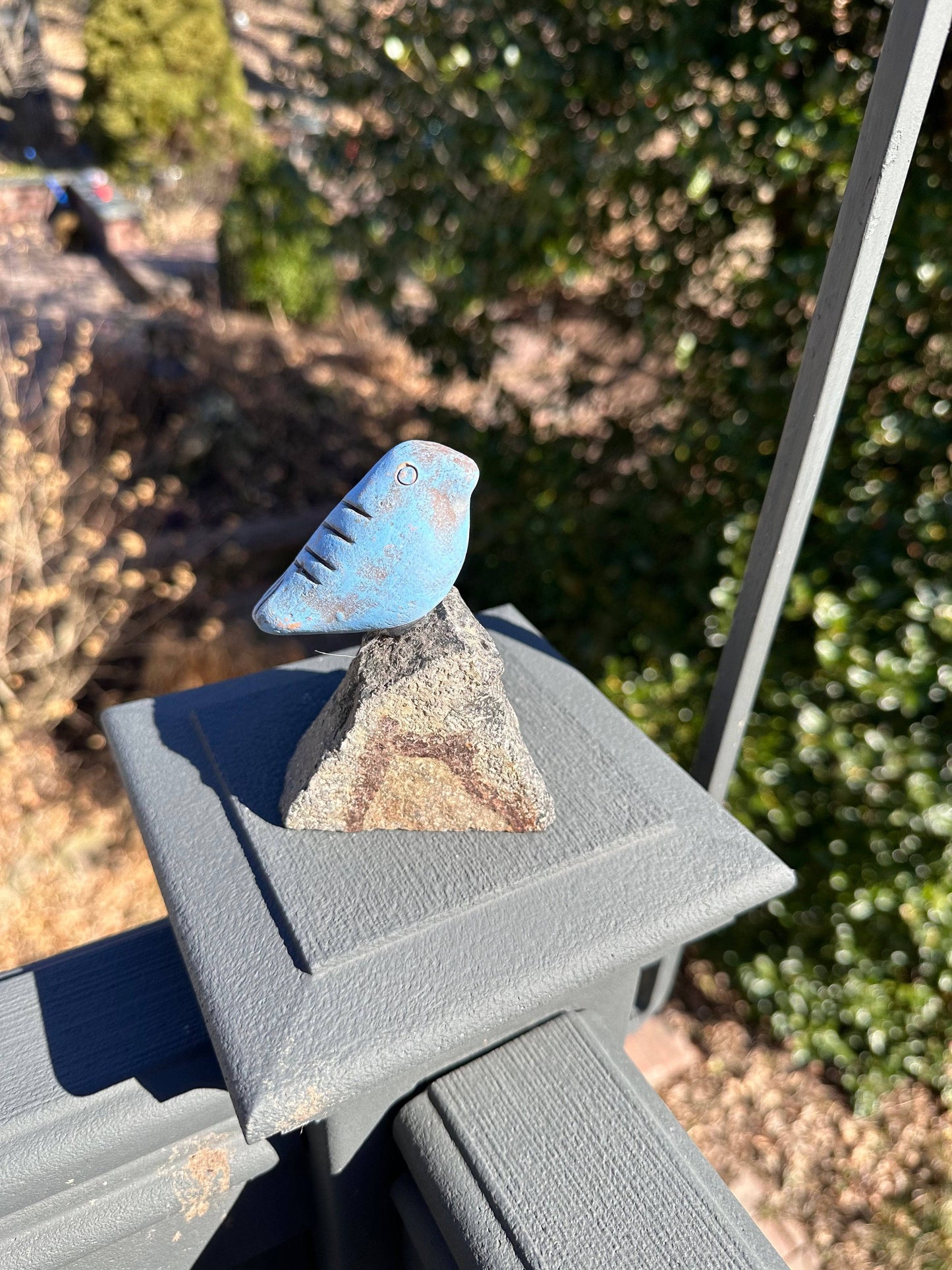 Mini Birds On Rocks Stone Statues