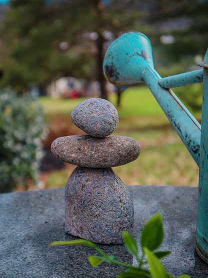 3 Stone Cairn Garden Statue