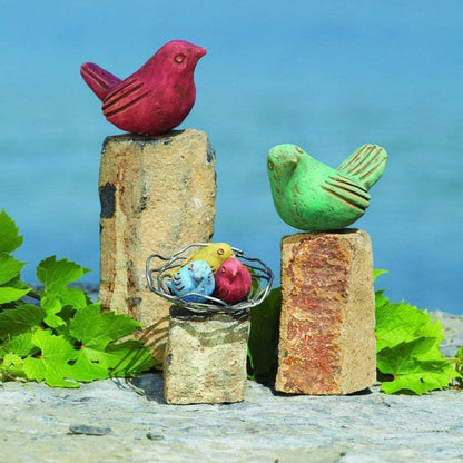 Birds on Rocks Garden Statue