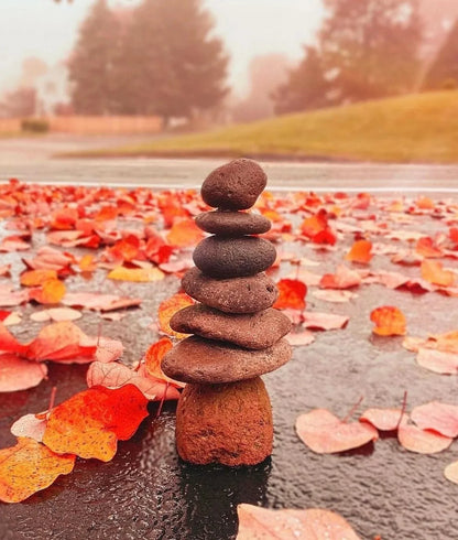 7-Stone Cairn Garden Statue